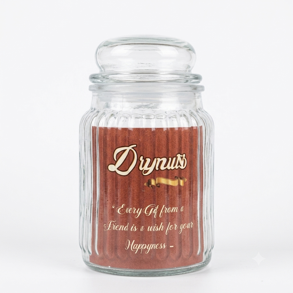 Luxury Ribbed Glass Storage Jar with Airtight Lid | Kitchen Container (500ml/1000ml)